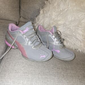 Puma Gray and Pink Modern Sneakers